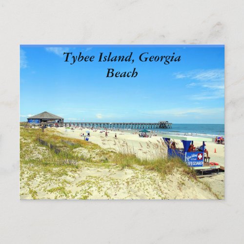 Tybee Island Georgia Beach Postcard