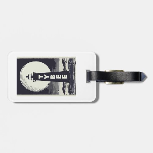 Tybee Island Georgia Lighthouse Moon Luggage Tag