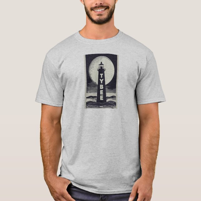Tybee Island Georgia Lighthouse Moon T-Shirt (Front)