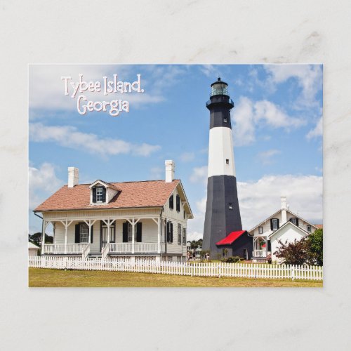Tybee Island Georgia Lighthouse  Postcard