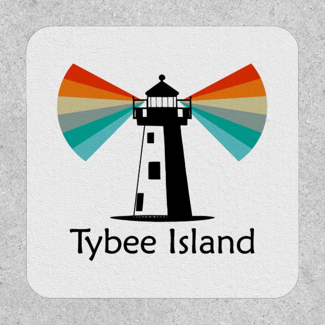Tybee Island Georgia Lighthouse Rainbow Patch (Front)