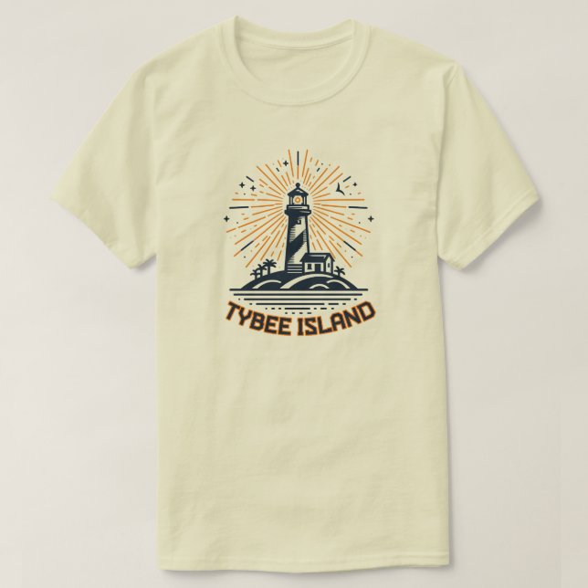 Tybee Island Georgia Lighthouse Sunrise T-Shirt (Design Front)
