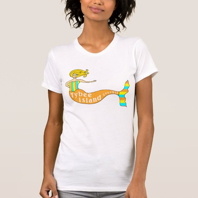Tybee Island, Georgia Mermaid T-Shirt (Front)
