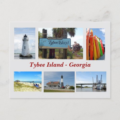Tybee Island Georgia Postcard