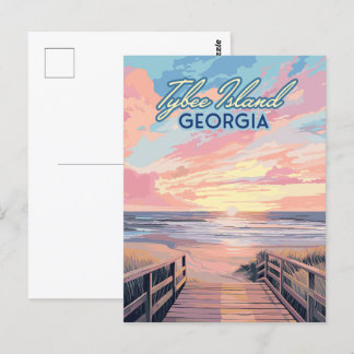Tybee Island Georgia Sunrise Beach Savannah Postcard