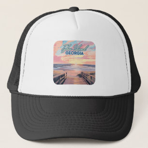 Tybee Island Georgia Sunrise Beach Savannah Trucker Hat