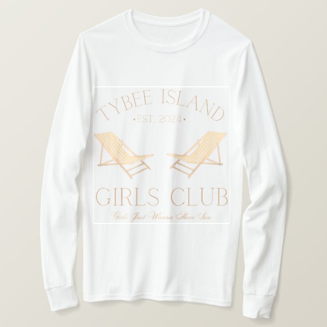 Tybee Island Girls Club T-Shirt (Design Front)
