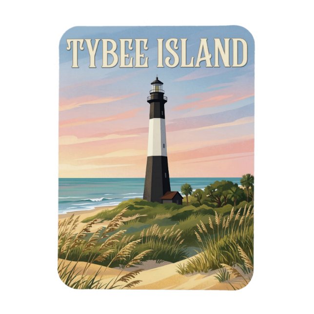 Tybee Island Light Magnet (Vertical)