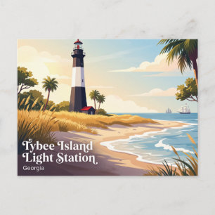 Tybee Island Light Station USA Postcard