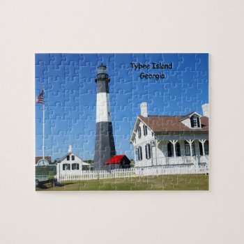 Tybee Island Lighthouse Jigsaw Puzzle by lighthouseenthusiast at Zazzle