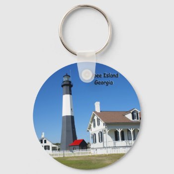 Tybee Island Lighthouse Keychain by lighthouseenthusiast at Zazzle