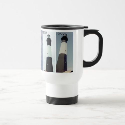 Tybee Island Lighthouse over the years Travel Mug