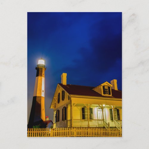 tybee island lighthouse  savannah georgia ocean be postcard