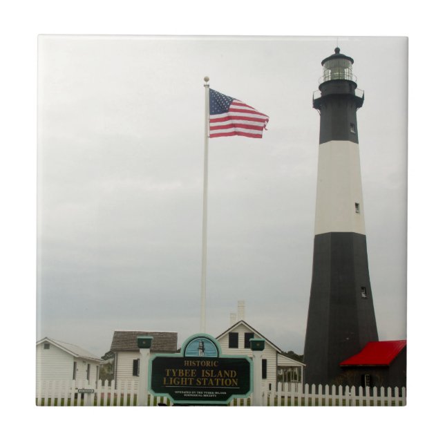Tybee Island Lighthouse Station tile (Front)