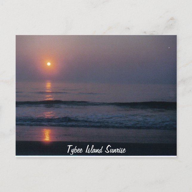 Tybee Island Sunrise Georgia Postcard (Front)