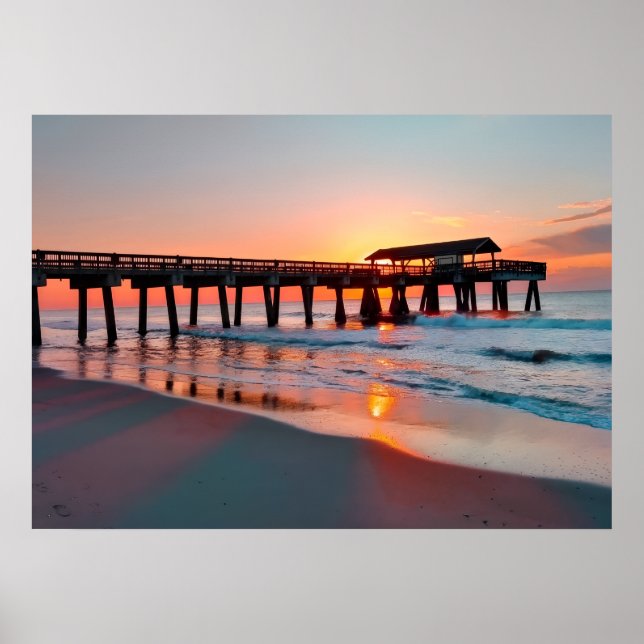 Tybee Island Sunrise Poster (Front)