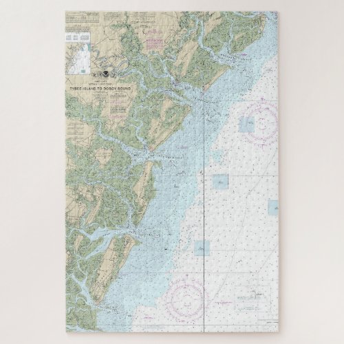 Tybee Island to Doboy Sound Nautical Chart 11509 Jigsaw Puzzle