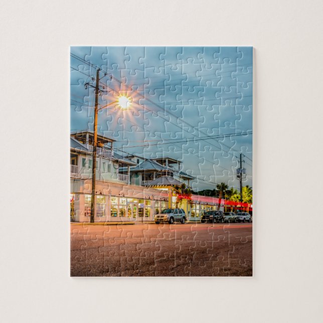 tybee island town savannah georgia ocean evening h jigsaw puzzle (Vertical)