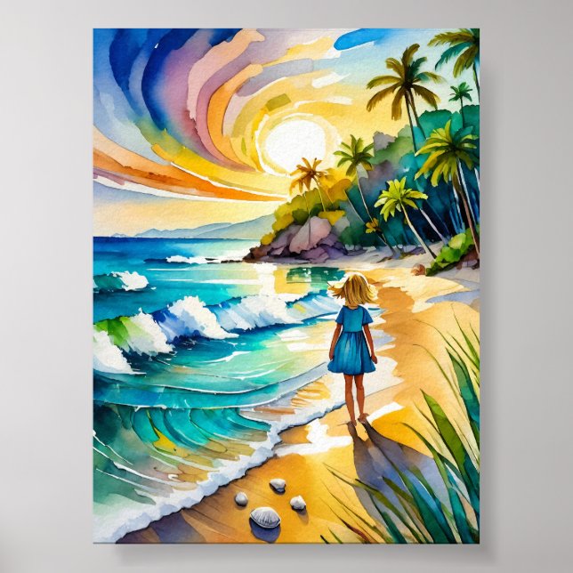 Tybee Island Watercolor Art Print (Front)