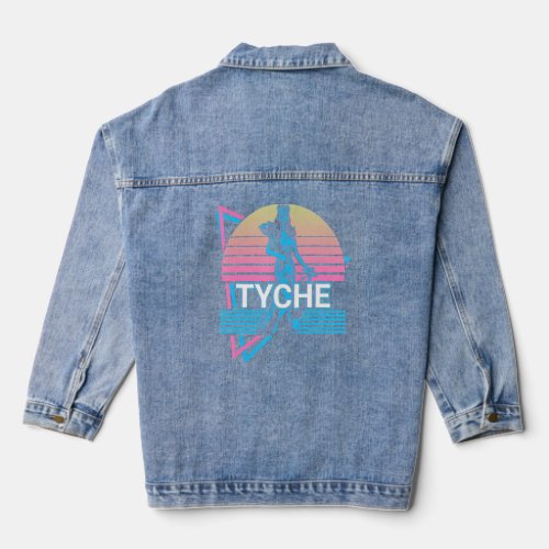 Tyche Goddess of Good Luck and Fortune Retro  Denim Jacket