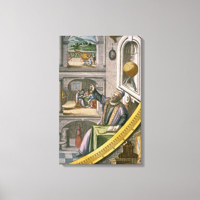 Tycho Brahe (1546-1601) aged 40, amongst his astro Canvas Print (Front)