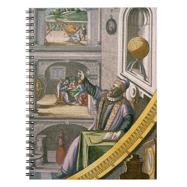 Tycho Brahe (1546-1601) aged 40, amongst his astro Notebook (Front)