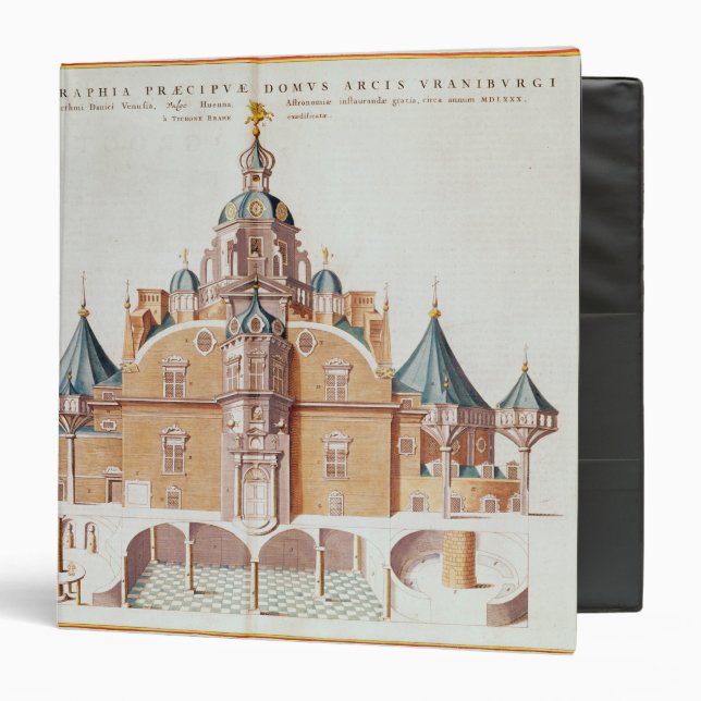 Tycho Brahe's observatory Uraniborg 3 Ring Binder (Front/Inside)