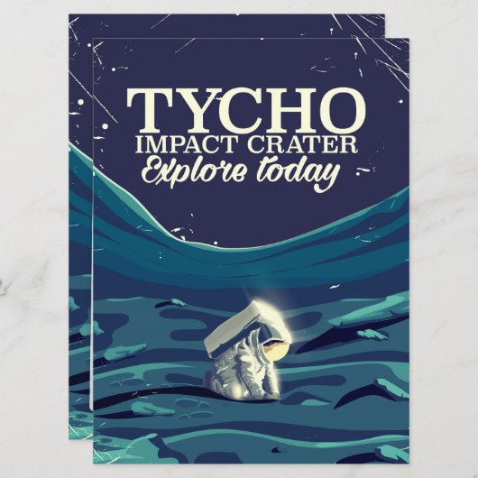 Tycho moon travel poster (Front/Back)