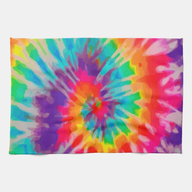 Tye-Dye-3 Kitchen Towels (Horizontal)