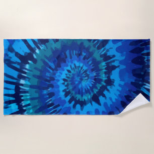 Tye-Dye-Blue Beach Towel
