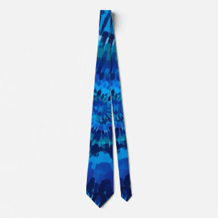 Tye-Dye-Blue Golf Head Cover Neck Tie