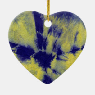 Tye Dye Composition #11 by Michael Moffa Ceramic Ornament