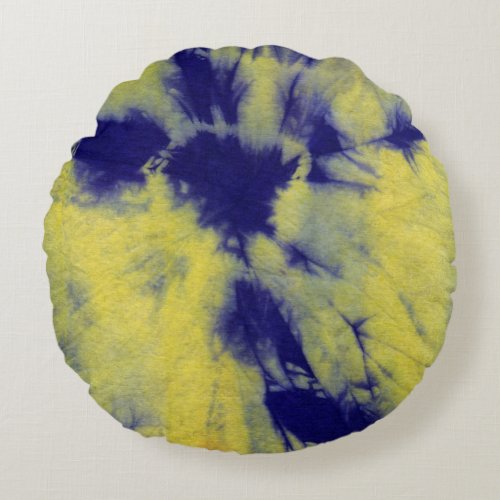 Tye Dye Composition 11 by Michael Moffa Round Pillow