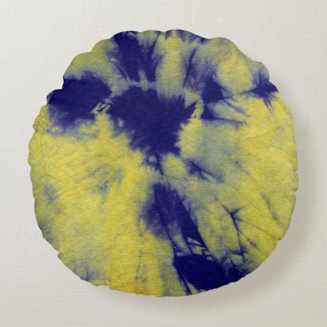 Tye Dye Composition #11 by Michael Moffa Round Pillow (Front)