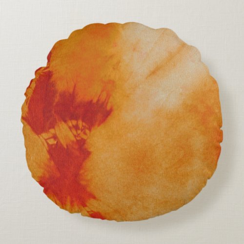 Tye Dye Composition 12 by Michael Moffa Round Pillow