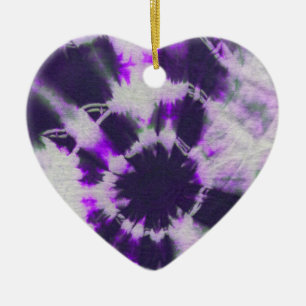 Tye Dye Composition #1 by Michael Moffa Ceramic Ornament