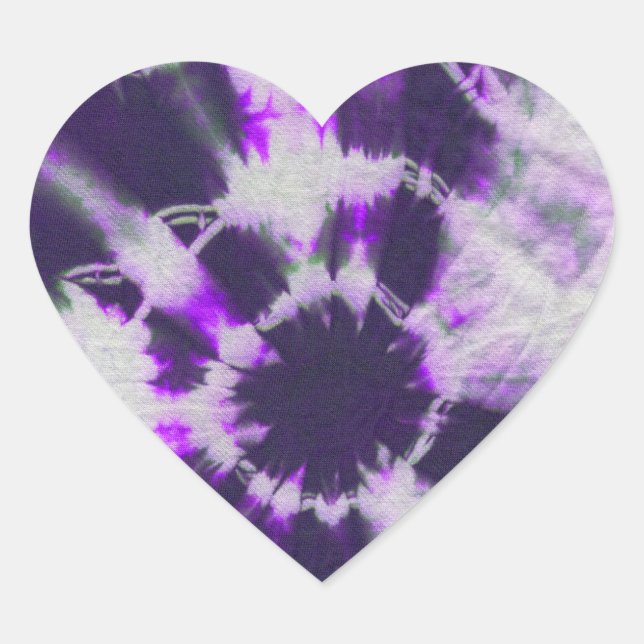 Tye Dye Composition #1 by Michael Moffa Heart Sticker (Front)