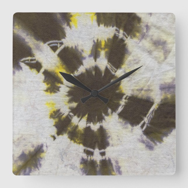 Tye Dye Composition #2 by Michael Moffa Square Wall Clock (Front)
