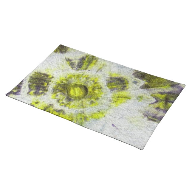 Tye Dye Composition #3 by Michael Moffa Cloth Placemat (On Table)