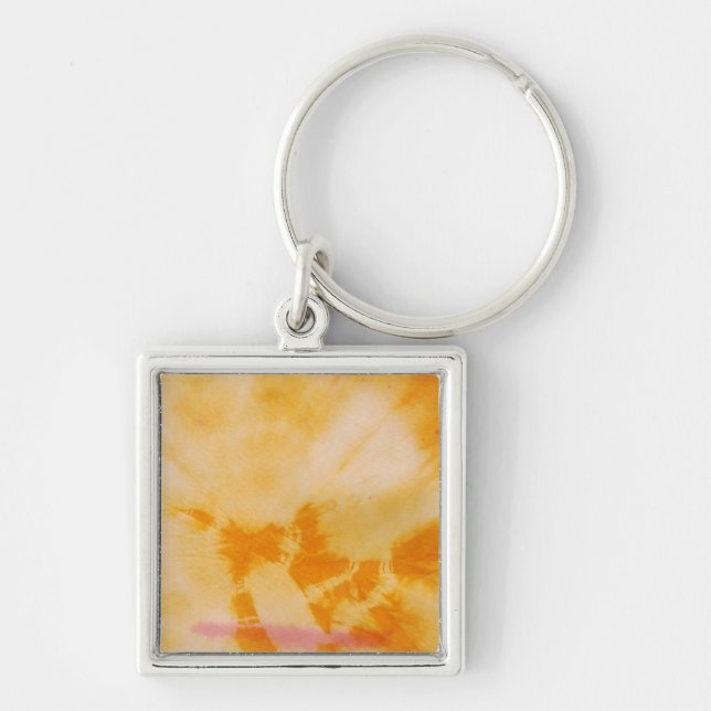 Tye Dye Composition #4 by Michael Moffa Keychain (Front)