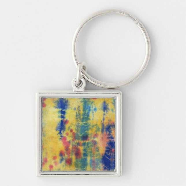 Tye Dye Composition #5 by Michael Moffa Keychain (Front)