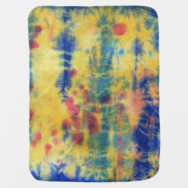 Tye Dye Composition #5 by Michael Moffa Receiving Blanket (Front)