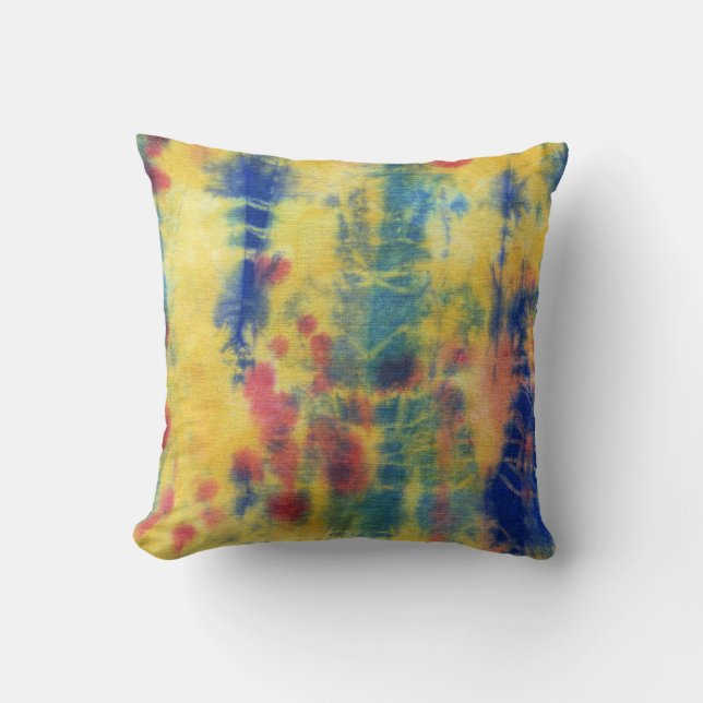 Tye Dye Composition #5 by Michael Moffa Throw Pillow (Front)