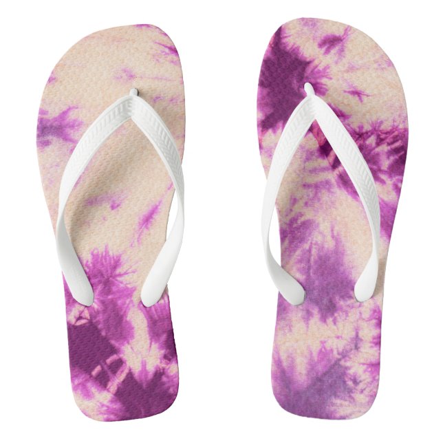 Tye Dye Composition #7 by Michael Moffa Flip Flops (Footbed)