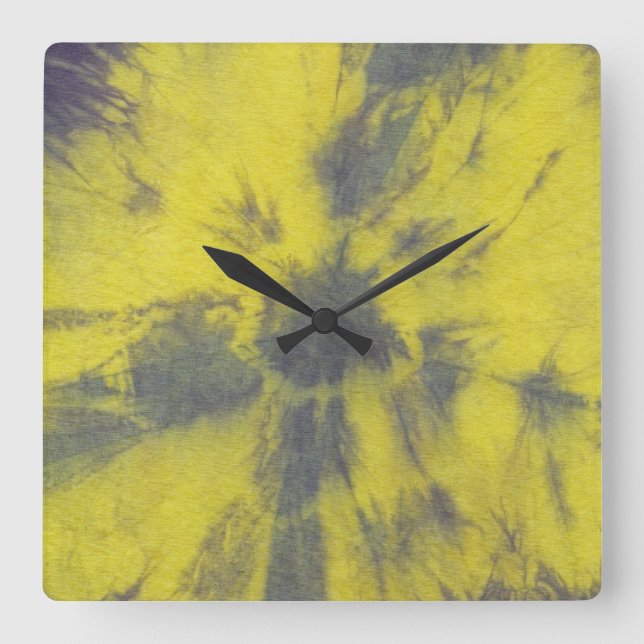 Tye Dye Composition #8 by Michael Moffa Square Wall Clock (Front)