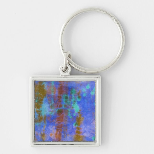 Tye Dye Composition #9 by Michael Moffa Keychain (Front)