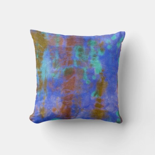Tye Dye Composition 9 by Michael Moffa Throw Pillow