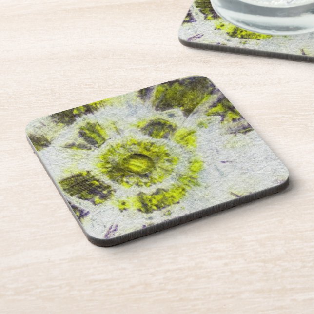 Tye Dye Composition No. 3 by Michael Moffa Beverage Coaster (Left Side)