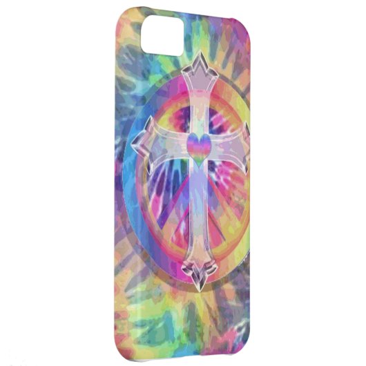 Tye Dye Cross Case-Mate iPhone Case (Back/Right)