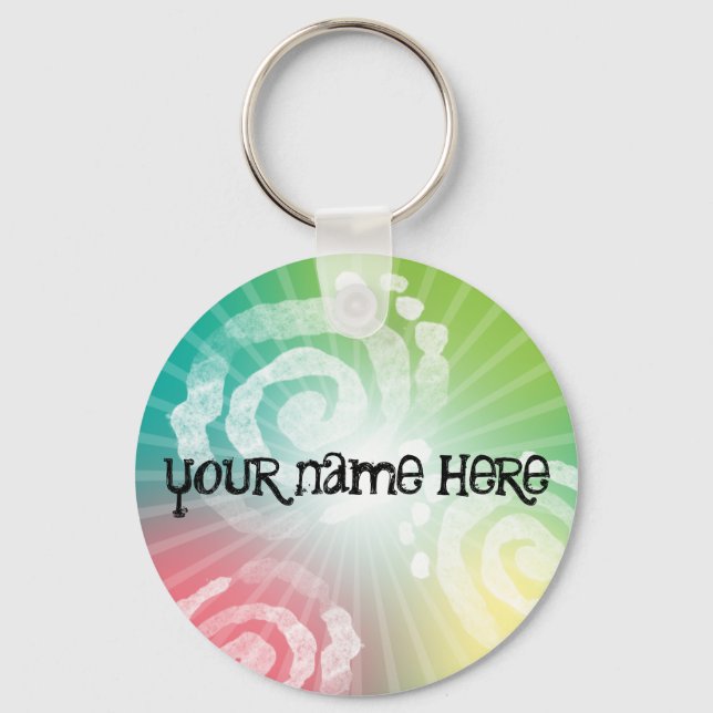 Tye-Dye Design Keychain (Front)